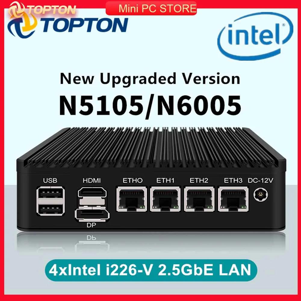 Topton Ҹ ̴ PC 4  i226-V 2.5 Ⱑ Ʈ LAN N6005 N5105 2 * NVMe TPM2.0 ġ Ʈ  VPN  ESXI ȭ 